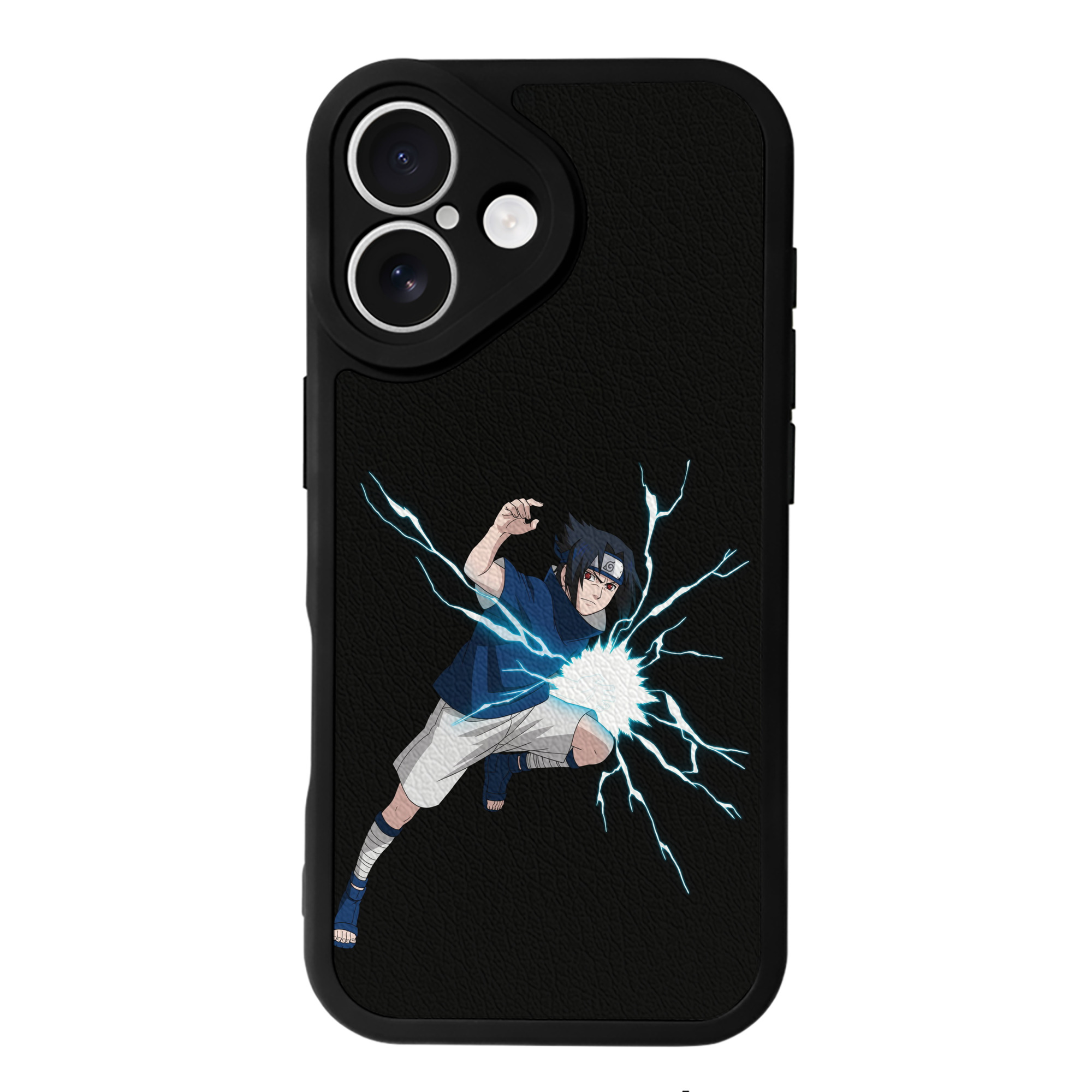 （画像用） NARUTO -ナルト- うちは サスケ Uchiha Sasuke 【iPhone 16シリーズ対応】シリコンスマホケース（レザー調） 材質：シリコン